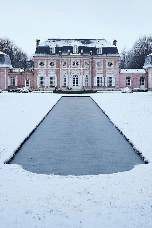 Parc de bagatelle sous  la neige